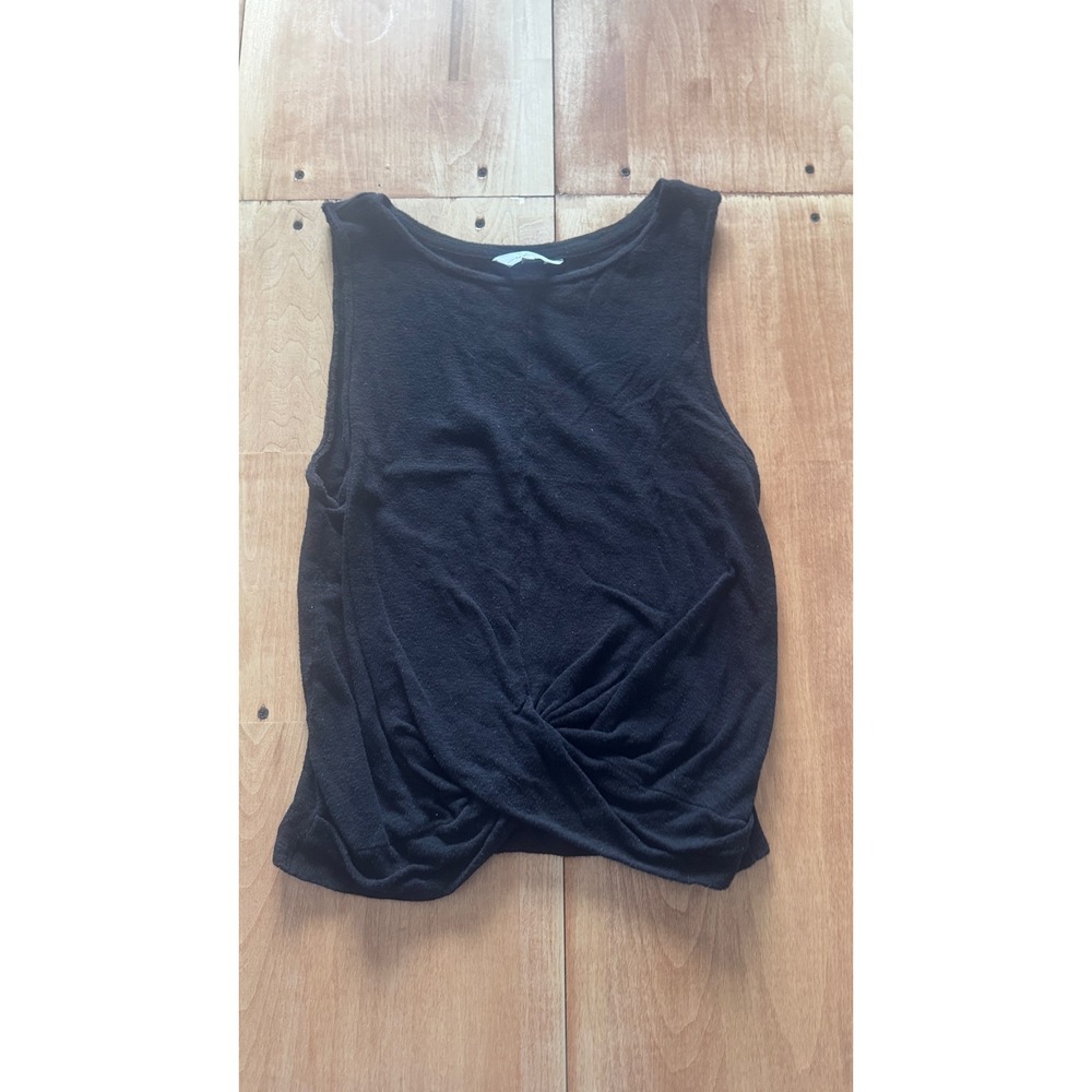 Soma WKND Womens Black Twist Front Sleeveless Tank Top Medium